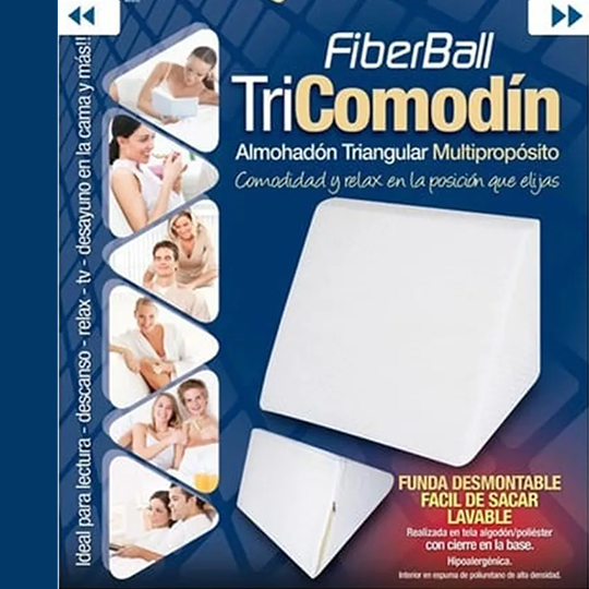 Producto Almohada Triángulo (49x45x20) Fiberball | TriComodin